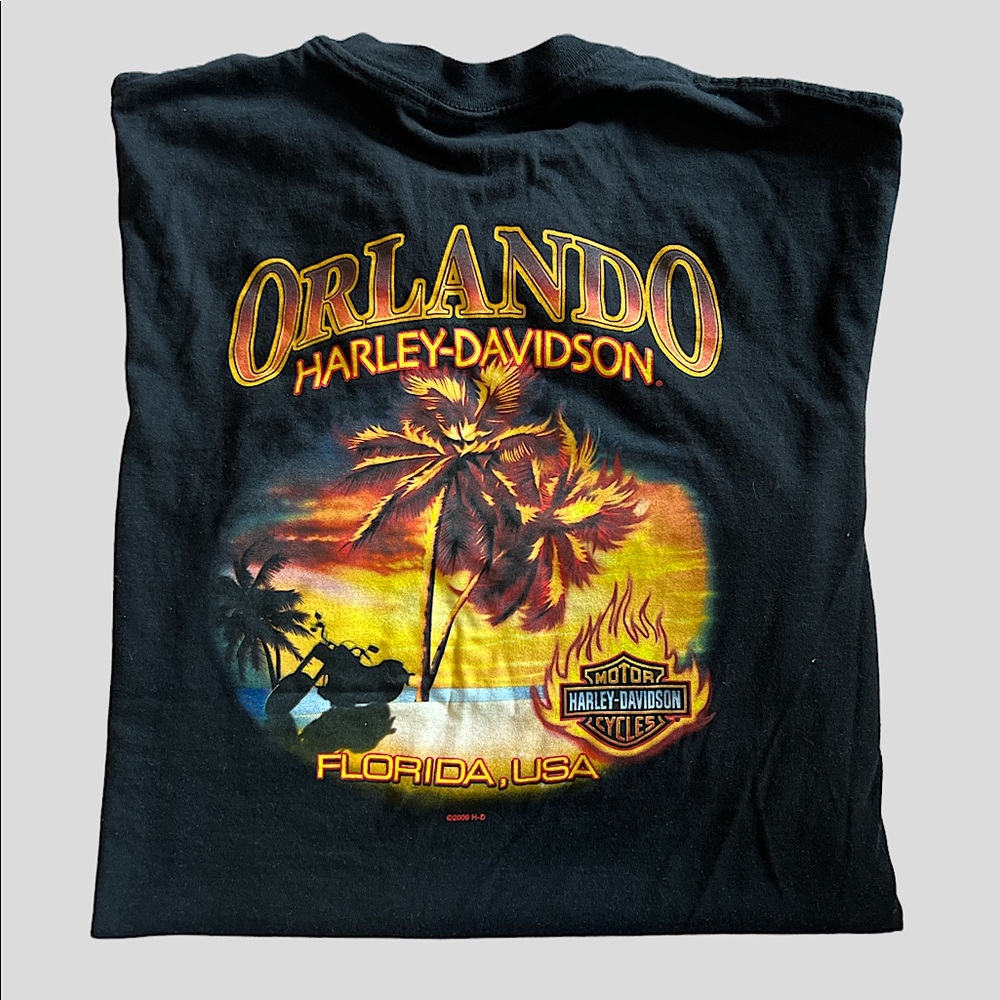 Mens Black Harley Davidson Dealership Shirt from the Orlando